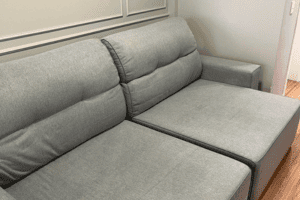 Sofá após a higienização